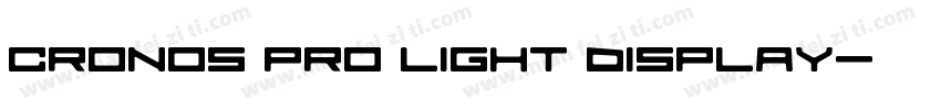 Cronos Pro Light Display字体转换